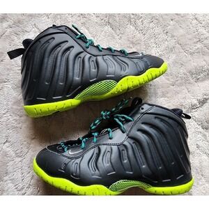 Nike Little Posite One Emerging Powers Black Volt Youth High Top Shoes Size 2Y